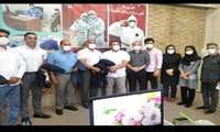 حضور داوران و قهرمانان پرورش اندام کشور در پایگاه واکسیناسیون علی ابن ابیطالب پاکدشت برای دریافت واکسن دوز چهارم کرونا